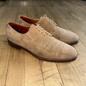 Polo Ralph Lauren Unlined Plain Toe‎ Blucher Mens 10D Tan Suede Low Top Comfort